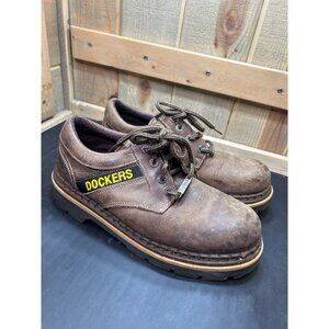 Dockers By Geni Mens Brown Leather Work Shoes EU43 US10 Vintage
